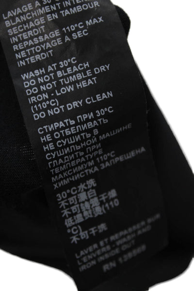 The Kooples Unisex Black Crew Neck Cotton Short Sleeve T-Shirt Size L