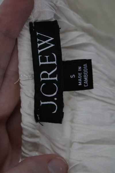 J Crew Women Beige Camisole Spaghetti Strap Viscose Blend Drawstring Size S