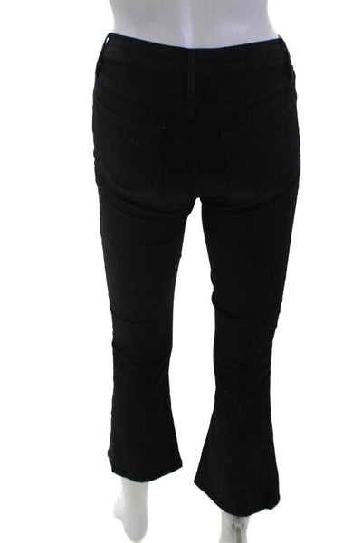 Frame Womens Textured Zip Button Slim Leg Pants Black Size EUR 24
