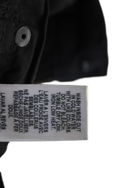 Frame Womens Textured Zip Button Slim Leg Pants Black Size EUR 24