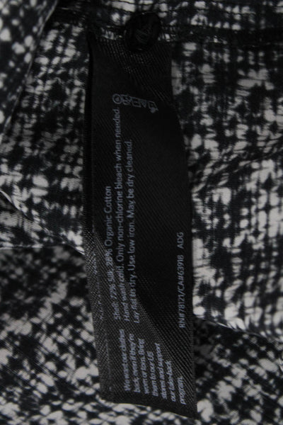 Eileen Fisher Unisex Black Organic Cotton Silk Pullover Size XS