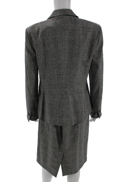 Zara Basic Womens Blazer Skirt Set Gray Size L