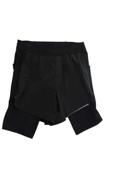 Lululemon Mens Lined Drawstring Running Shorts Gray Size S