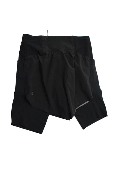 Lululemon Mens Lined Drawstring Running Shorts Gray Size S