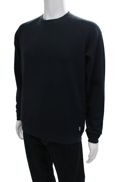 Designer Mens Pullover Sweatshirt Dark Blue Size M