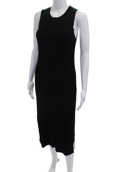 Banana Republic Women Sweater Tank Dress Black Mid-Calf Sleeveless Size S