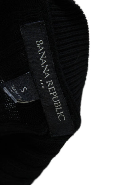 Banana Republic Women Sweater Tank Dress Black Mid-Calf Sleeveless Size S