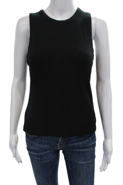 Rails Women Black Basic Tank Sleeveless Crew Neck Rayon Blend Size S
