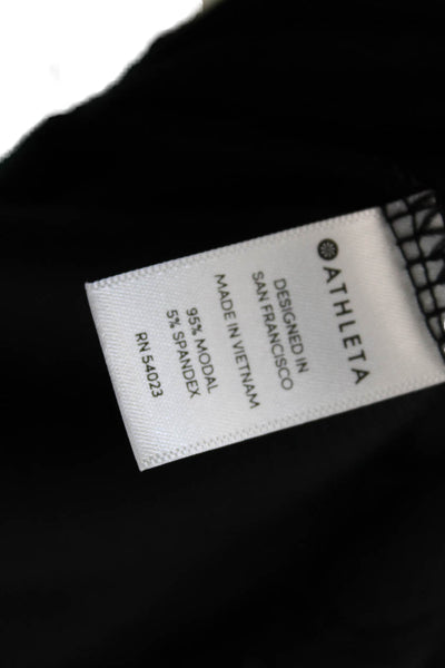 Athleta, Women, Basic T-Shirt Black Crew Neck Short Sleeve Modal Size XS