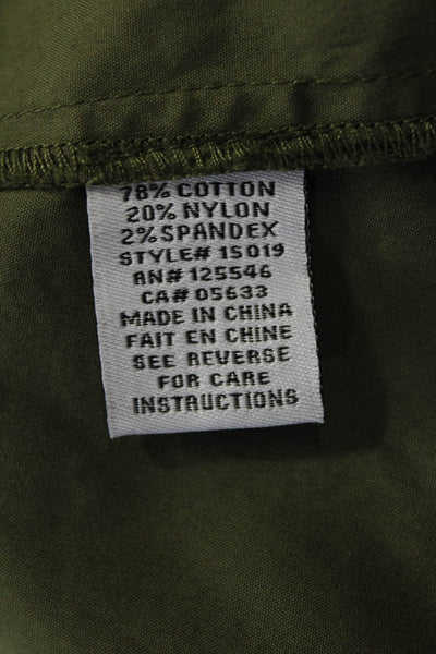 Habitat Women Military Jacket Green Collared Button Long Sleeve Size XL