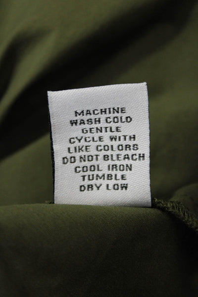 Habitat Women Military Jacket Green Collared Button Long Sleeve Size XL