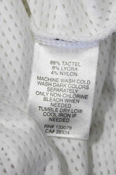 Lucky In Love Womens Basic Sleeveless Tank White Crew Neck Size S