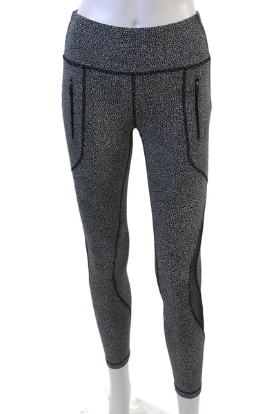 Lululemon Womens Abstract Print Activewear Leggings Black Size S