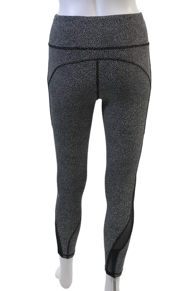 Lululemon Womens Abstract Print Activewear Leggings Black Size S