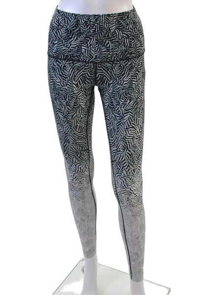 Lululemon Womens Abstract Activewear Leggings Blue Size 4