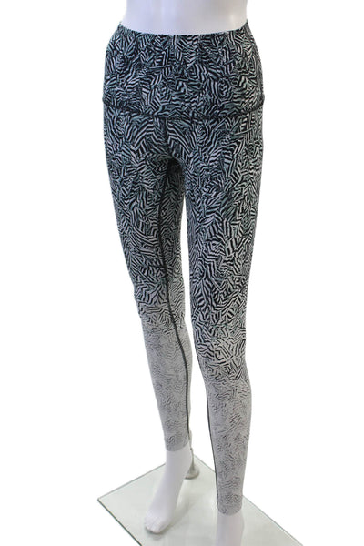 Lululemon Womens Abstract Activewear Leggings Blue Size 4