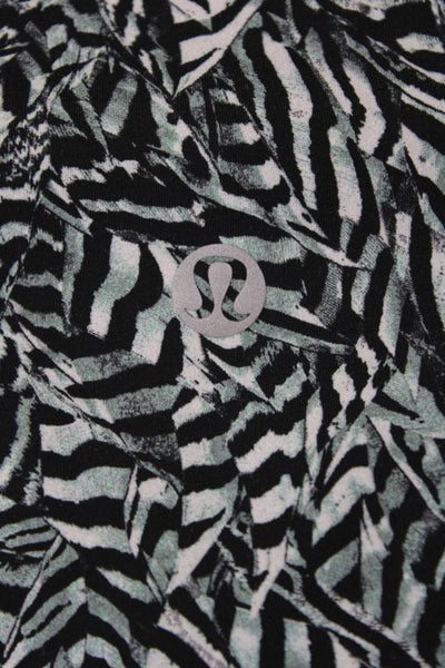 Lululemon Womens Abstract Activewear Leggings Blue Size 4