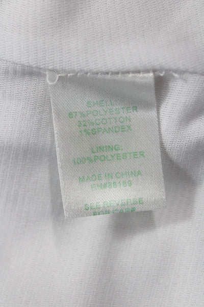 Lily Pulitzer, Womens Shift Dress White Short Sleeve Round Neck Size M