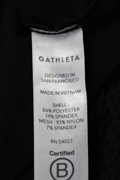 Athleta Womens Black Shift Dress Sleeveless Mock Neck Knee Length Size S