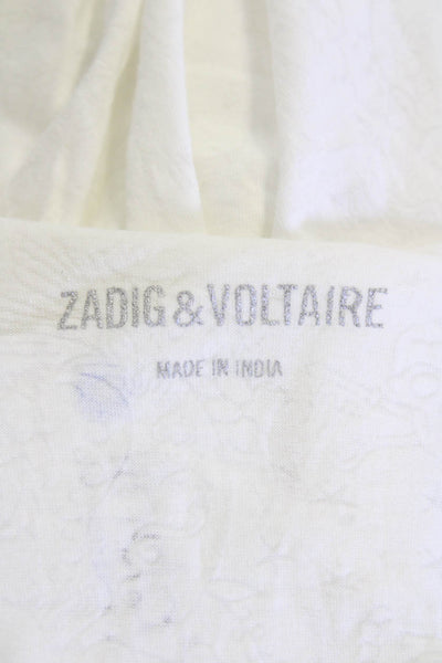 Zadig & Voltaire Women Basic Sleeveless Round Neck White Tank Size S