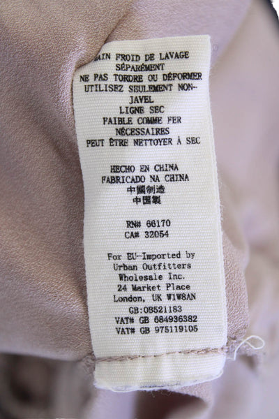 Free People Women Tunic Blouse Beige Sleeveless Round Neck Rayon Size S