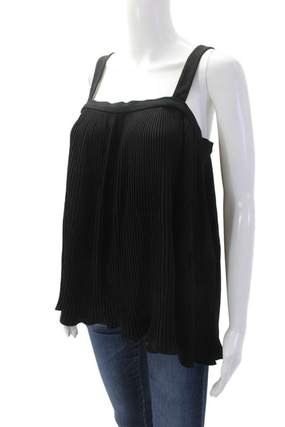CO Women Black Square Neck Solid Camisole Size M