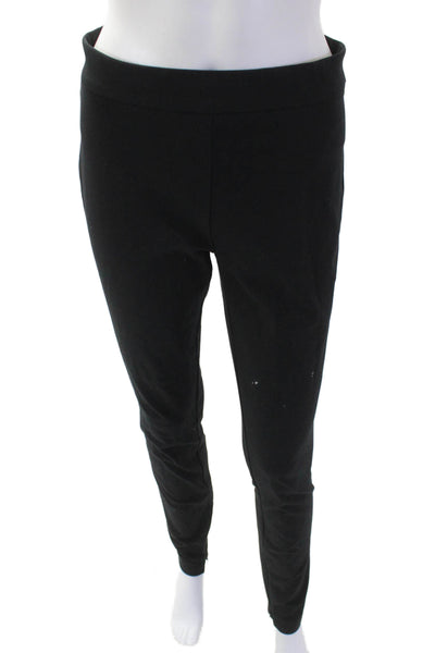 Theory Womens High Waist New Bi Stretch Leggings Black Cotton Size 6