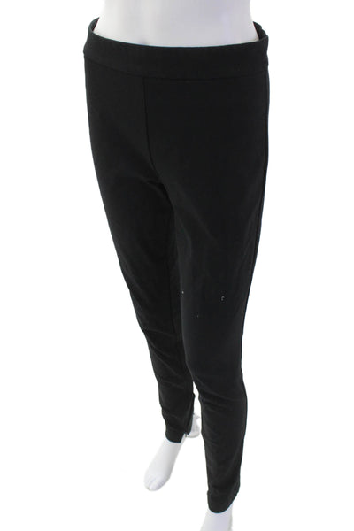 Theory Womens High Waist New Bi Stretch Leggings Black Cotton Size 6