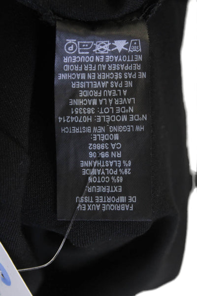 Theory Womens High Waist New Bi Stretch Leggings Black Cotton Size 6