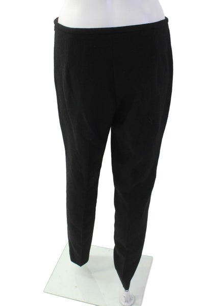 Michael Kors Womens High Rise Slim Leg Dress Pants Black Wool Size 6