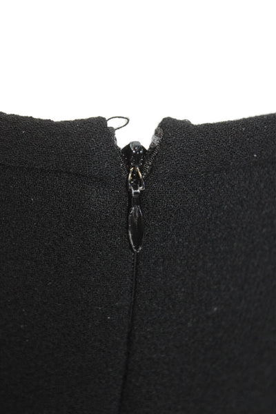 Michael Kors Womens High Rise Slim Leg Dress Pants Black Wool Size 6