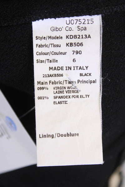 Michael Kors Womens High Rise Slim Leg Dress Pants Black Wool Size 6