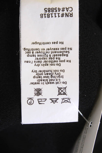 Michael Kors Womens High Rise Slim Leg Dress Pants Black Wool Size 6