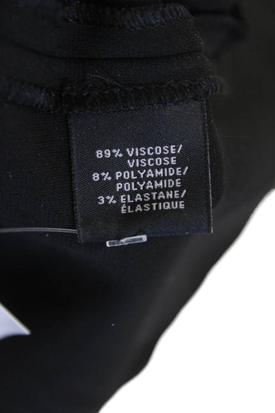 Lafayette 148 New York Womens Zip Up Skinny Leg Dress Pants Black Size Small