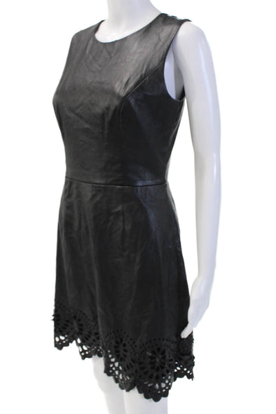 Cynthia Steffe Women Fit & Flare Mini Dress Black Knee-Length Size 4