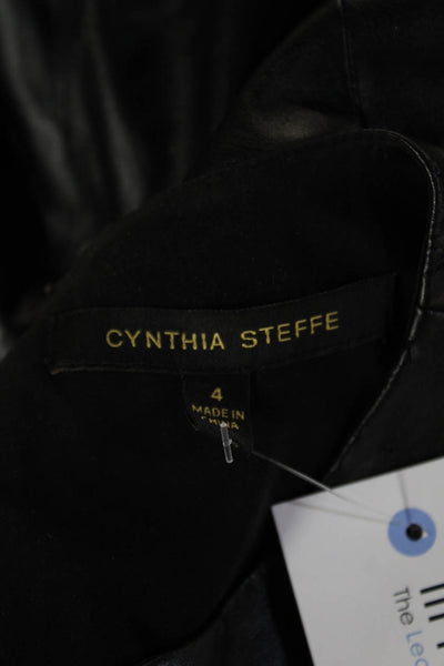 Cynthia Steffe Women Fit & Flare Mini Dress Black Knee-Length Size 4