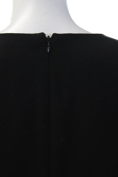 Club Monaco Women Sheath Dress Black Short Sleeve Hook & Eye Size 2
