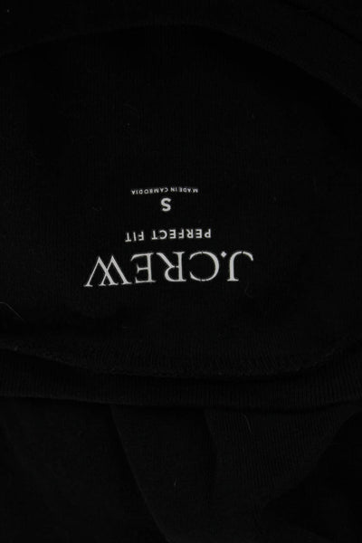 J Crew Womens Basic Jersey T-Shirt Black Cotton Long Sleeve Size S