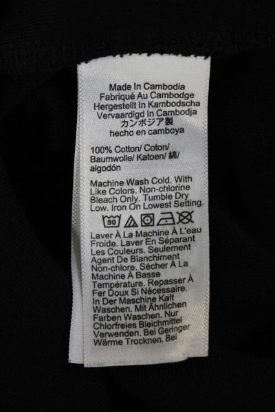 J Crew Women Basic Jersey Black Cotton Round Neck Long Sleeve T-Shirt Size S