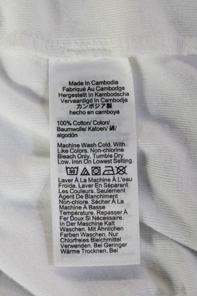 J Crew Women White Long Sleeve Crew Neck Basic T-Shirt 100% Cotton Size S