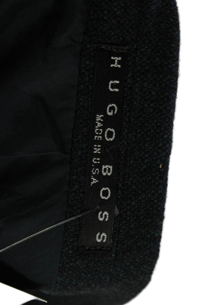 Hugo Boss Mens Wool Three Buttoned Pocketed Suit Jacket Dark Gray Size 44