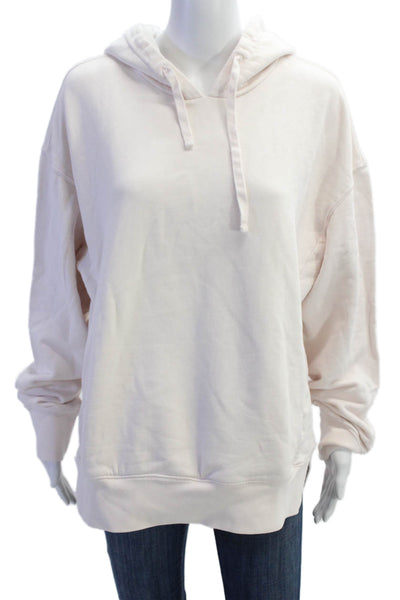 Club Monaco Women Pullover Hoodie Beige 100% Cotton Long Sleeve Size M