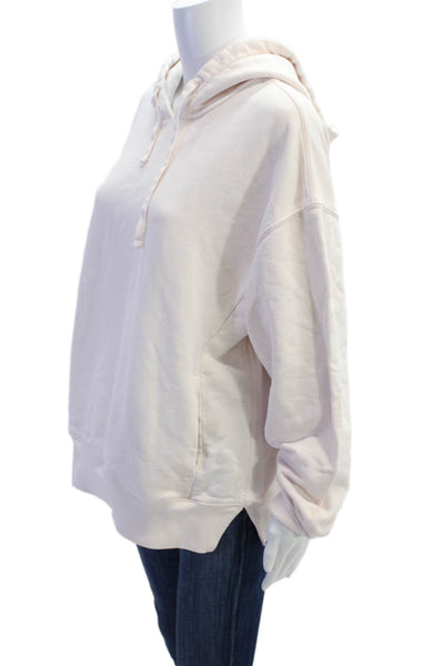 Club Monaco Women Pullover Hoodie Beige 100% Cotton Long Sleeve Size M