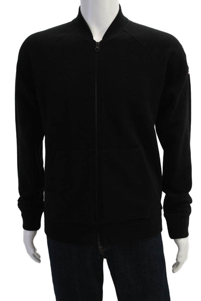 Club Monaco Mens Two Pocket Round Neck Zip Up Jacket Black Size M