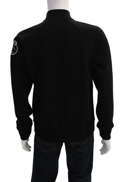 Club Monaco Mens Two Pocket Round Neck Zip Up Jacket Black Size M