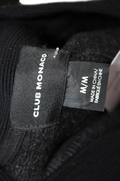 Club Monaco Mens Two Pocket Round Neck Zip Up Jacket Black Size M