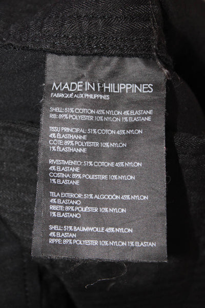 Club Monaco Mens Solid Four Pocket Slim Fit Pants Black Size 32