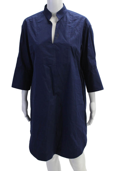 Grammar Women Dark Blue Shirt Dress Organic Cotton Size S