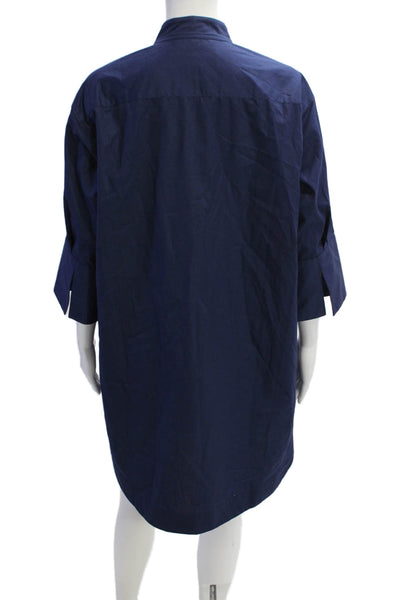 Grammar Women Dark Blue Shirt Dress Organic Cotton Size S