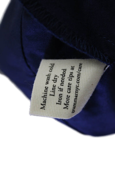 Grammar Women Dark Blue Shirt Dress Organic Cotton Size S